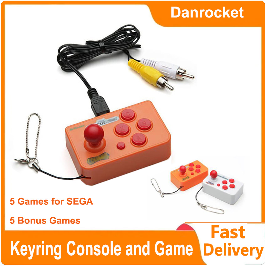 Retro Gaming Keychain - Joystick Mini Arcade Dengan 10 Game