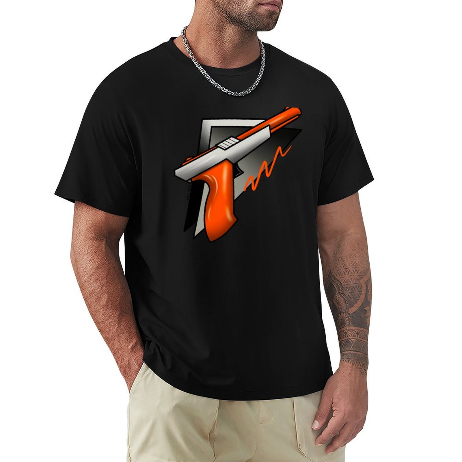 Retro Gaming Light Gun - Kaos Lengan Pendek Bergambar Stylish dengan