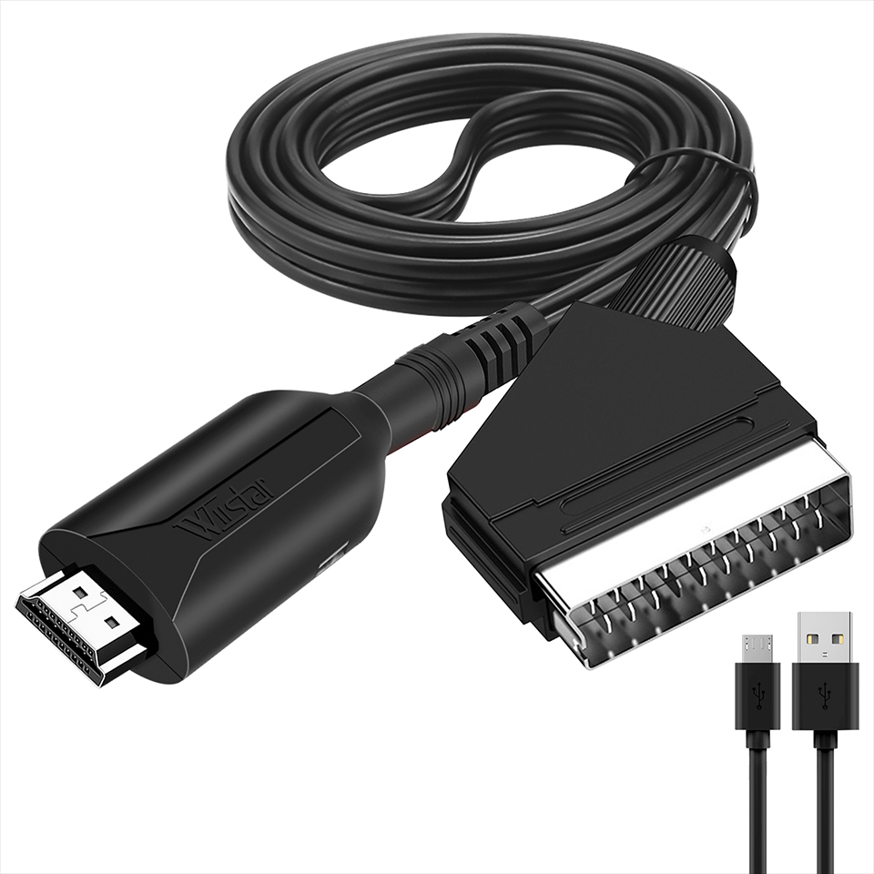 Scart To Hdmi - Adaptor konverter Audio Video HDTV DVD,