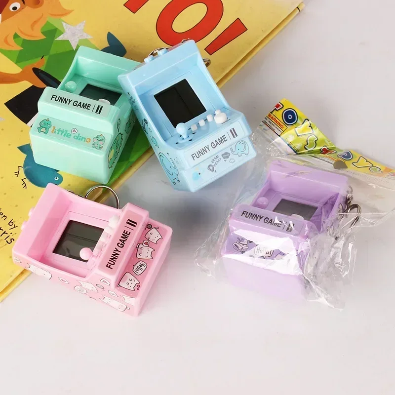 Retro Gaming Keychain - Gantungan kunci Mini portabel, cincin gantungan
