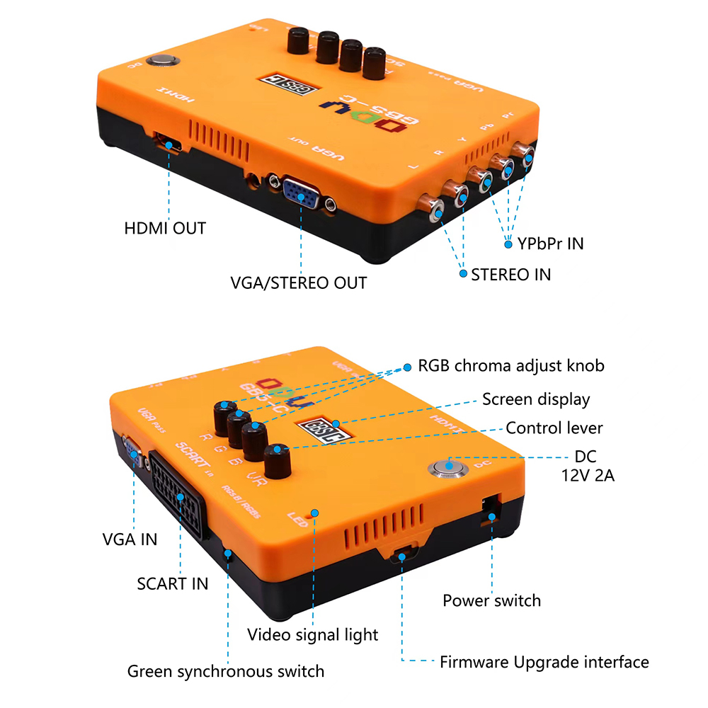 Scart To Hdmi - Komponen ODV-GBS-C/VGA/Scart Ke VGA/Adaptor Konverter Pindai