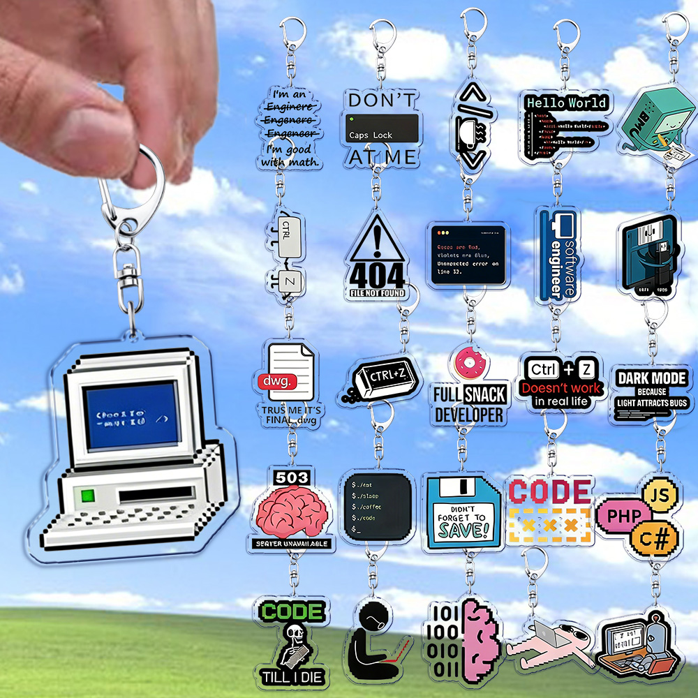 Retro Gaming Keychain - Gantungan Kunci Komputer XP 98 Window