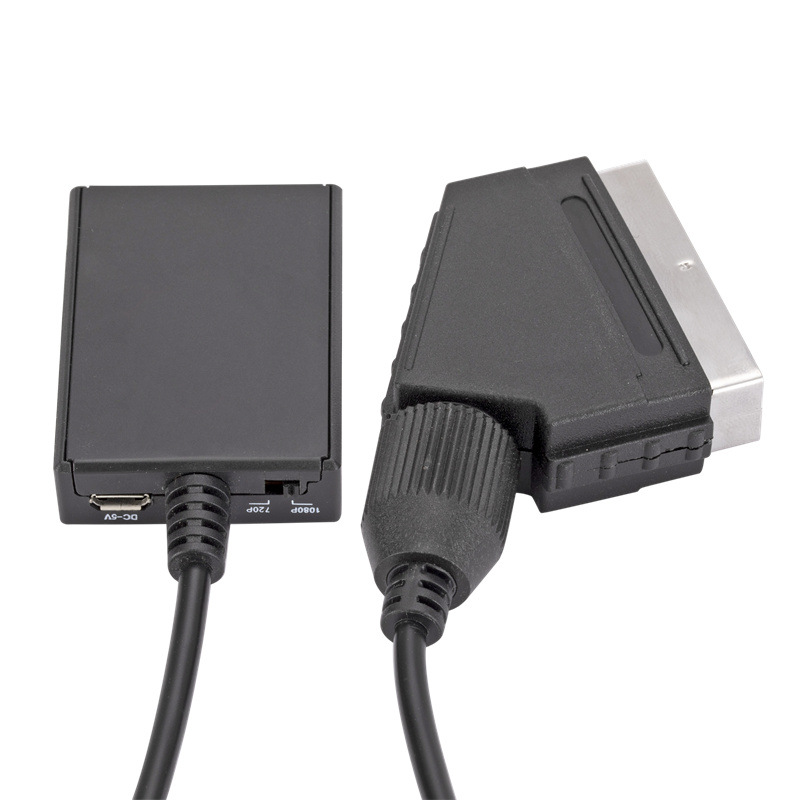 Scart To Hdmi - Adaptor Konverter Peningkatan Audio Video 1080P