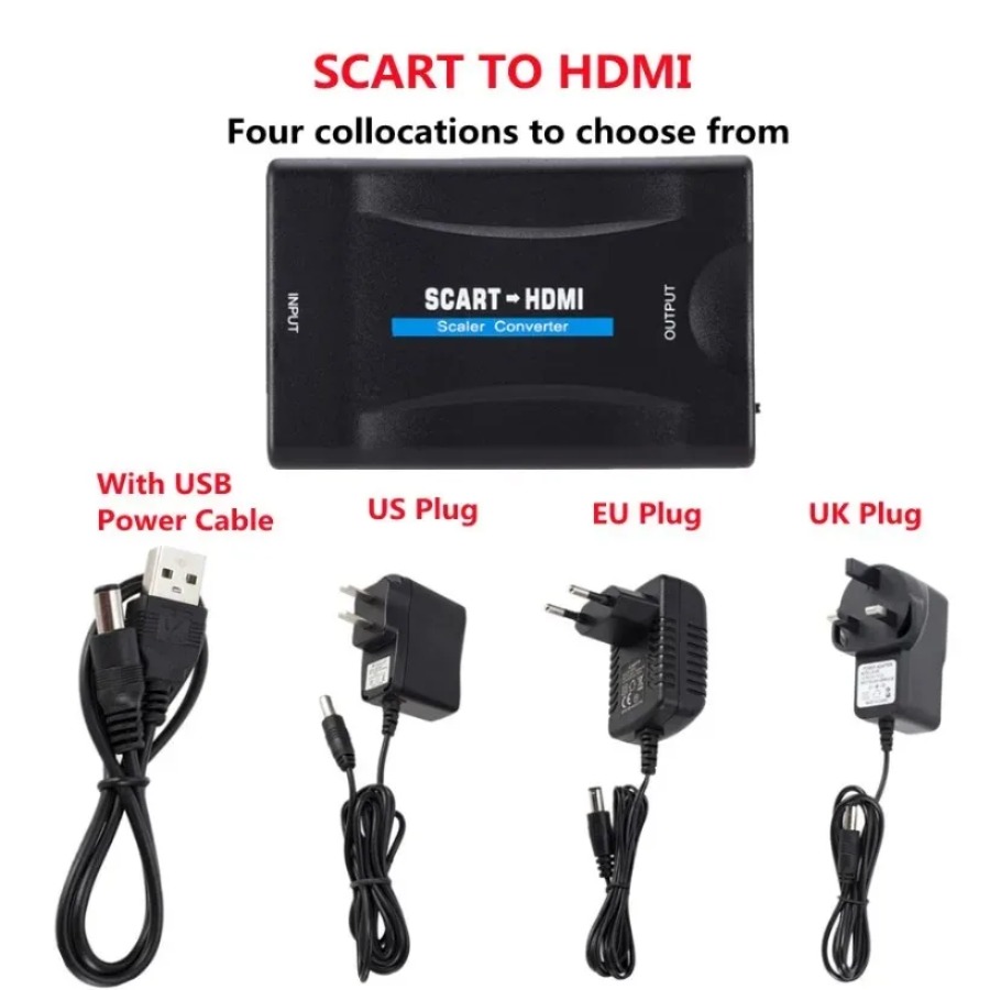 Adaptor Konverter Kelas Atas A - Scart To Hdmi ulasan dan harga
