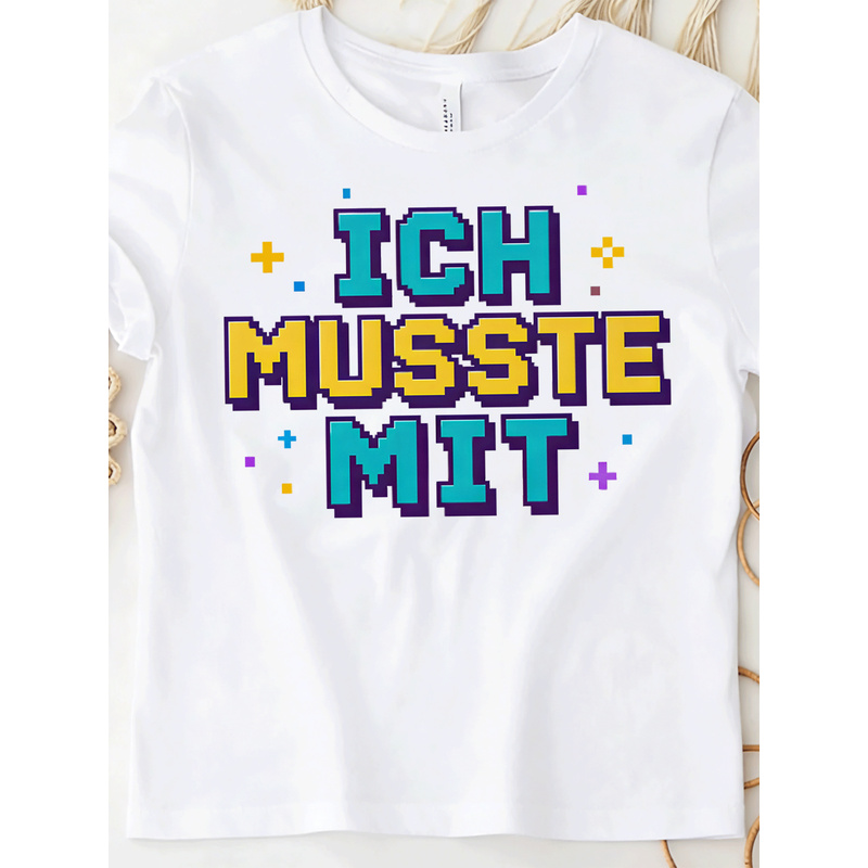 Kaos Oblong 'Ich Musste Mit Ge - Retro Gaming Font ulasan dan harga