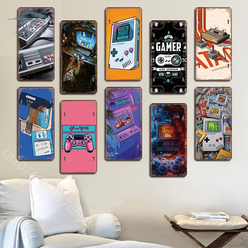 Papan Logam Vintage Bertema Ga - Retro Gaming For Tv ulasan dan harga