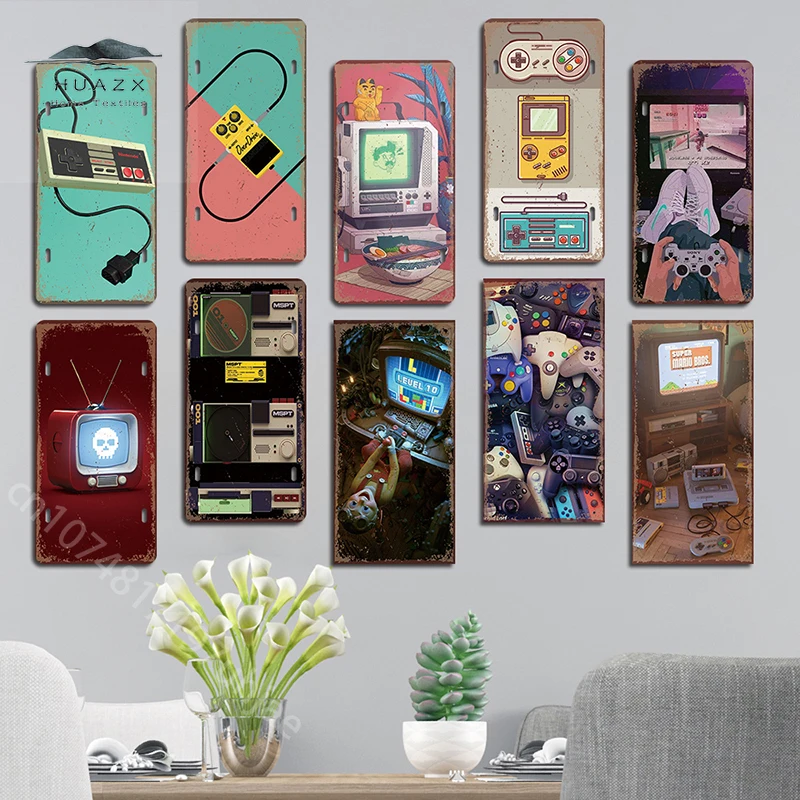 Papan Logam Vintage Bertema Ga - Retro Gaming For Tv ulasan dan harga