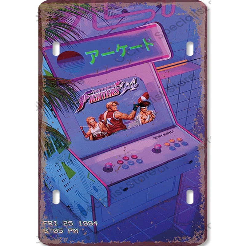 Papan Logam Vintage Bertema Ga - Retro Gaming For Tv ulasan dan harga