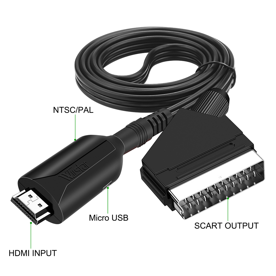 Adaptor konverter Audio Video  - Scart To Hdmi ulasan dan harga