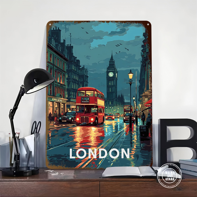Poster Tinplate London Big Ben - Retro Gaming London ulasan dan harga