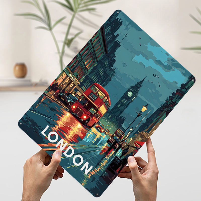 Poster Tinplate London Big Ben - Retro Gaming London ulasan dan harga