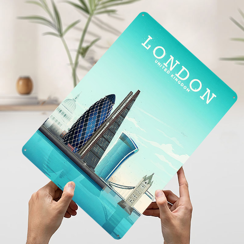 Poster Logam Perjalanan London - Retro Gaming London ulasan dan harga