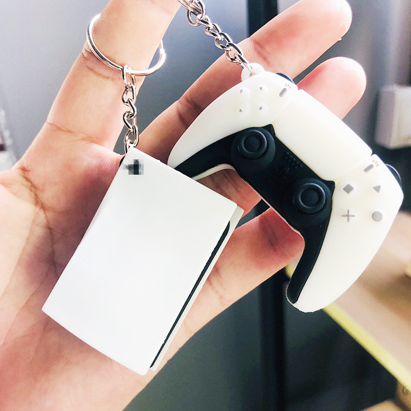 Bergaya Ps5 Analog lem tetes g - Retro Gaming Keychain ulasan dan harga