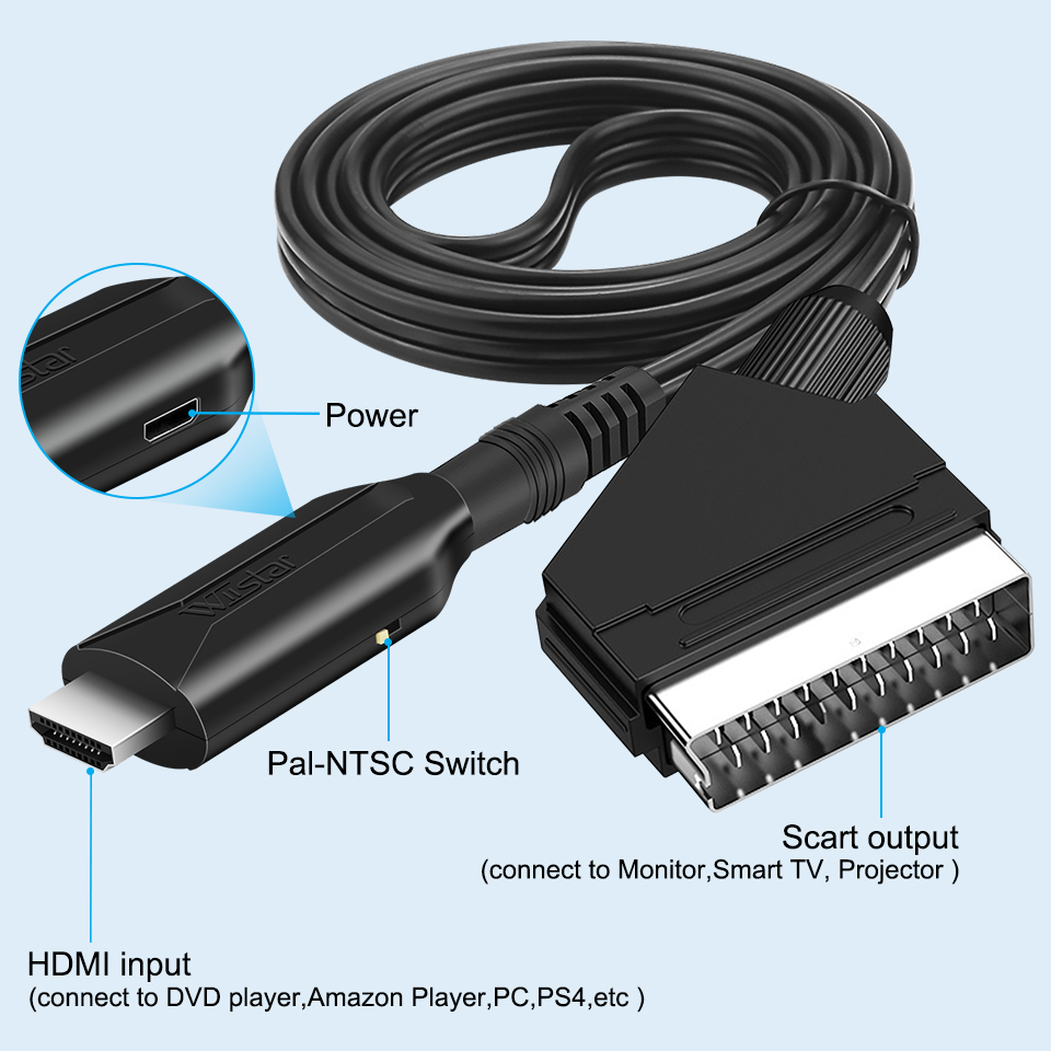 SCART Ke HDMI-Kompatibel/HDMI- - Scart To Hdmi ulasan dan harga