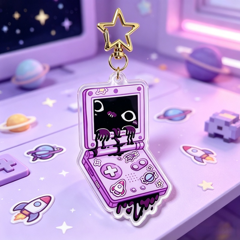 Gantungan Kunci Akrilik Konsol - Retro Gaming Keychain ulasan dan harga