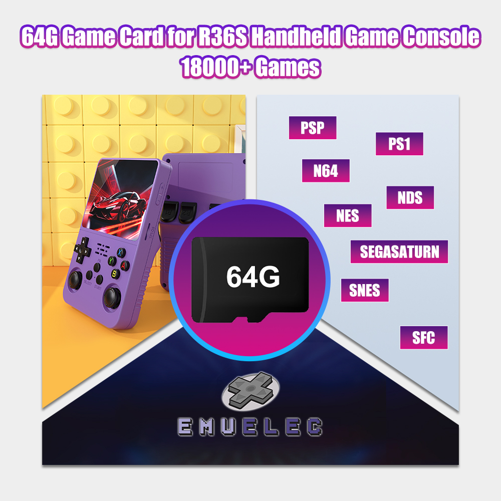 Kartu TF Game 64G untuk Konsol - Retro Gaming R36S ulasan dan harga