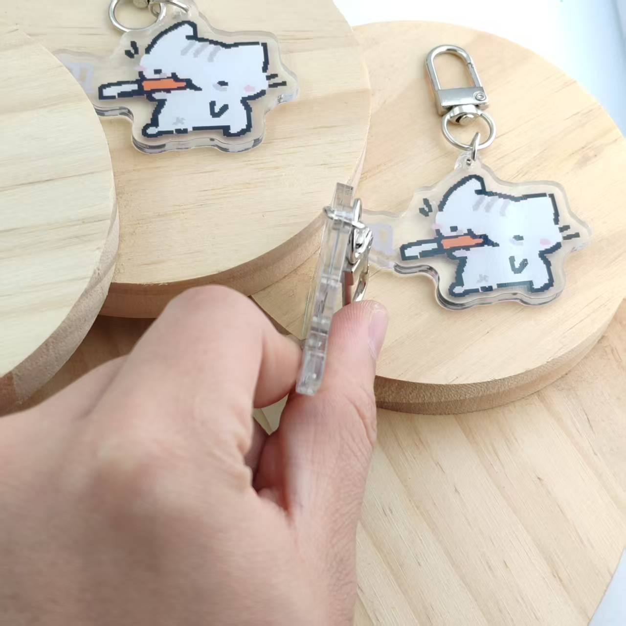 Gantungan Kunci Kucing Pixel 2 - Retro Gaming Keychain ulasan dan harga