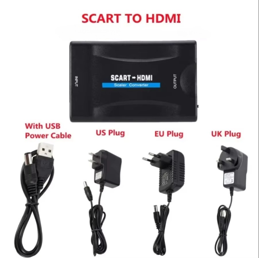 Konverter Video Audio Adaptor  - Scart To Hdmi ulasan dan harga