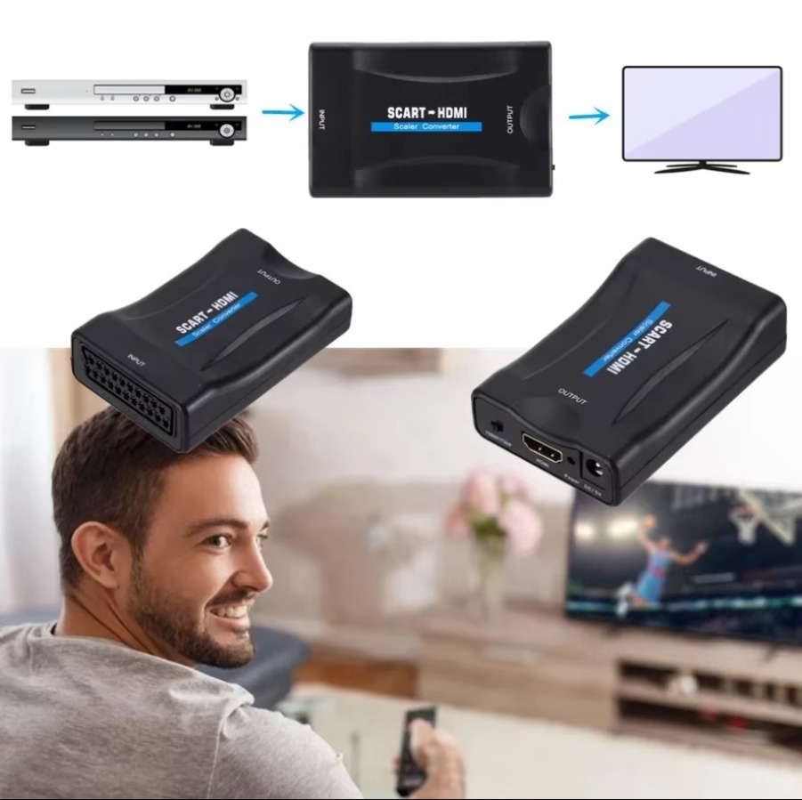 Konverter Video Audio Adaptor  - Scart To Hdmi ulasan dan harga